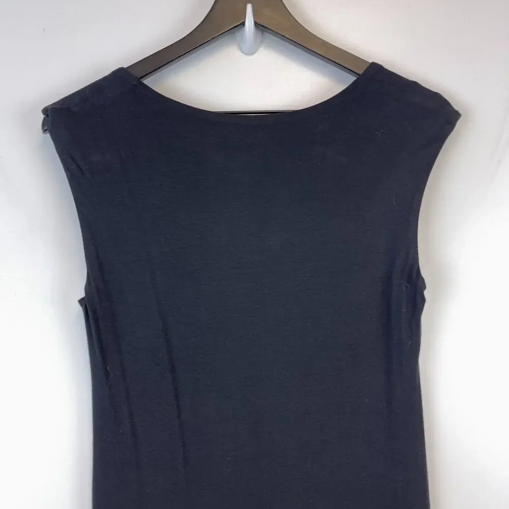 NWT Tiger Mist Size XL Christy Maxi Long Dress Stretch Side Slit Open Chest Blk - Picture 4 of 11